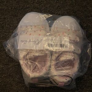 Kids White and Pink Sneakers